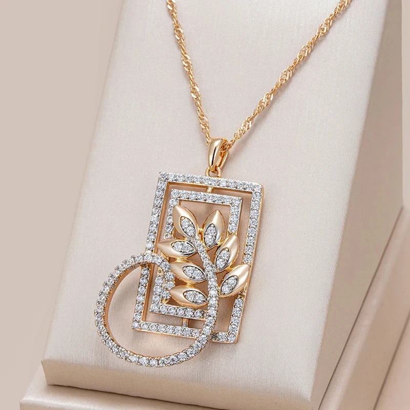 Kinel-collar con colgante cuadrado y ancho para mujer, Color oro rosa y plata, mezcla de flores de cristal Boho, joyería étnica Retro, 585 1 Kinel-collar con colgante cuadrado y ancho para mujer, Color oro rosa y plata, mezcla de flores de cristal Boho, joyería étnica Retro, 585 1