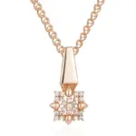 Kinel-collar con colgante de flor de cristal para mujer, Color oro rosa 585, accesorios de circón Natural totalmente brillante, joyería fina diaria 6