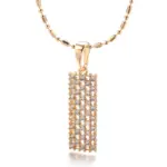 Kinel nuevo collar con colgante cuadrado de circón Natural completo moda 585 Color oro rosa collar diario para mujer joyería fina de alta calidad 6
