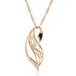 Kinel nueva tendencia collar con colgante brillante moda 585 Color oro rosa joyería étnica de Metal creativa collar diario romántico único 6