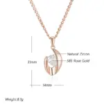 Kinel-collar con colgante de Color oro rosa 585, accesorios simples y brillantes de circón Natural, joyería fina para boda nupcial 2