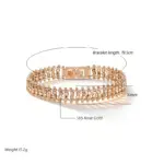 Kinel Pulsera de Eslabones Únicos en Oro Rosa 585, Tendencia Actual, para Mujer, Joyería Fina de Lujo, Estilo Étnico, para Novia, Boda o Uso Diario, Novedad 2026 2