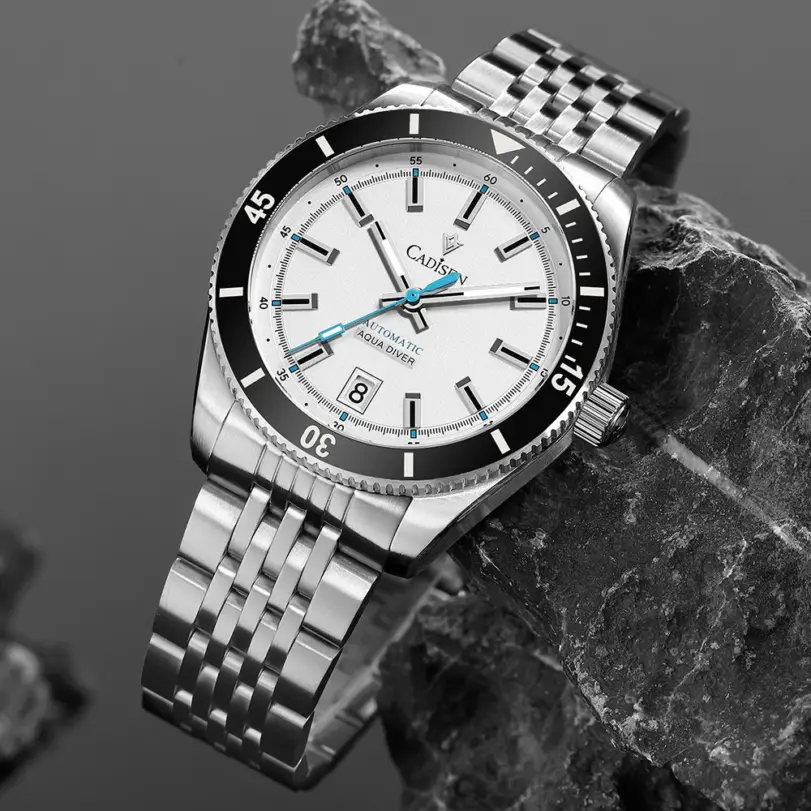 Reloj de pulsera mecánico CADISEN nuevo para hombre, reloj automático para hombre, MIYOTA 8215 japonés, bisel de cerámica, 10bar, relojes impermeables para hombre 3