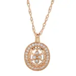 Kinel-collares con colgante de circón Natural Vintage clásico para mujer, colgante ovalado de Color oro rosa 585, joyería fina diaria 6