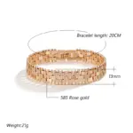 Pulsera de Eslabones Únicos Kinel, Tendencia Actual, Color Oro Rosa 585, para Mujer, Joyería Fina de Lujo, Estilo Étnico, para Novia, Boda, Uso Diario, Novedad 2026 2