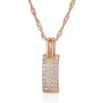 Kinel-collar con colgante de circón Natural para mujer, accesorio de lujo, Color oro rosa 585, joyería fina diaria para novia 6