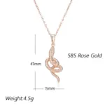 Kinel moda 585 collar con colgante de serpiente de oro rosa para mujer metales pesados únicos accesorios Punk Rock joyería Animal Vintage 2