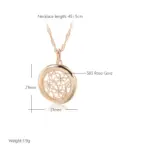 Kinel-collar bohemio de lujo para mujer, Color oro rosa 585, colgante de flor de Metal brillante, joyería fina diaria de alta calidad, novedad de 2022 2