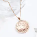 Kinel-collar con colgante brillante para mujer, flor de Metal inusual, Color oro rosa 585, colgante grande, joyería fina para uso diario 4