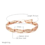 Kinel-pulsera de oro rosa 585 para mujer, brazalete de lujo con circonita Natural, joyería fina Vintage para boda, novedad de 2022 2