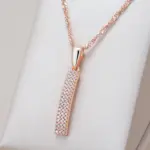 Kinel-collar con colgante de circón Natural para mujer, diseño Simple, moda 585, Color oro rosa, joyería fina romántica para uso diario 1