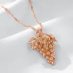 Kienl-collar con colgante grande de uva brillante para mujer, moda novedosa, único, Color oro rosa 585, regalo de joyería Vintage fino para uso diario 5