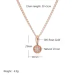 Kinel-collar con colgante de flor de cristal único para mujer, accesorios de circonita Natural de Color oro rosa de lujo 585, joyería Vintage 2