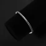 KNOBSPIN-pulsera de tenis de moissanita negra chapada en plata de ley 925, pulsera de oro blanco de 18k para mujer y hombre, joyería de fiesta de Hip Hop 4
