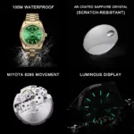 CADISEN DD40 relojes para hombre, reloj automático de lujo para hombre, reloj de pulsera mecánico con cristal de zafiro AR para hombre, 10Bar MIYOTA 8285 Movt 2023 nuevo 6