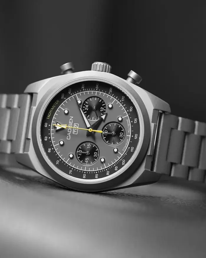 Relojes CADISEN TI-7 MULTISYNC de titanio para hombre, cronógrafo de lona, movimiento japonés VK63, reloj de cuarzo con cristal de zafiro AR para hombre, regalo. 1