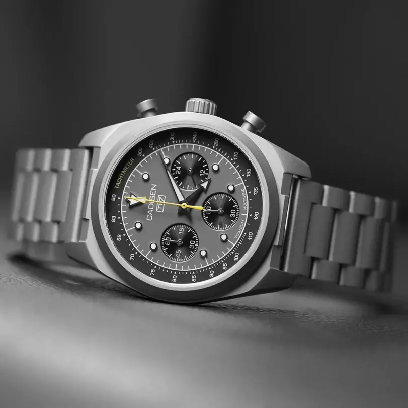 Relojes CADISEN TI-7 MULTISYNC de titanio para hombre, cronógrafo de lona, movimiento japonés VK63, reloj de cuarzo con cristal de zafiro AR para hombre, regalo. 1 Relojes CADISEN TI-7 MULTISYNC de titanio para hombre, cronógrafo de lona, movimiento japonés VK63, reloj de cuarzo con cristal de zafiro AR para hombre, regalo. 1