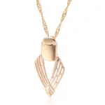 Kinel nueva moda collar con colgante brillante para mujer geometría inusual hueco 585 Color oro rosa étnico novia joyería fina diaria 6
