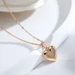 Kinel-collar con colgante de corazón para mujer, circonita Natural de lujo con Color oro rosa 585, joyería moderna para fiesta y boda 3