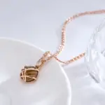 Kinel-collar con colgante de circón Natural para mujer, color marrón claro, lujo, Color oro rosa 585, Metal brillante, joyería étnica fina para uso diario 5