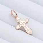 Kinel-collar de lujo con colgante de Cruz de circón Natural para mujer, Color oro rosa 585, encanto de Jesús de la Iglesia Ortodoxa, joyería fina diaria 5