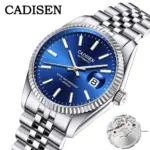 Reloj Mecánico CADISEN para hombre, reloj automático de lujo de marca superior, reloj de negocios de acero inoxidable resistente al agua, reloj Masculino 1