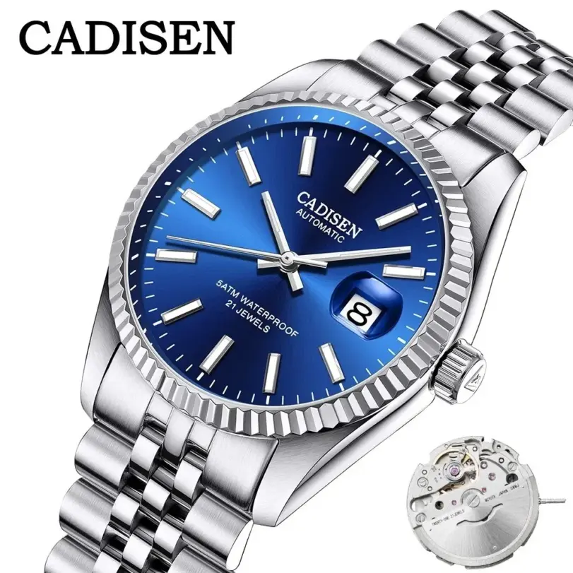 Reloj Mecánico CADISEN para hombre, reloj automático de lujo de marca superior, reloj de negocios de acero inoxidable resistente al agua, reloj Masculino 1 Reloj Mecánico CADISEN para hombre, reloj automático de lujo de marca superior, reloj de negocios de acero inoxidable resistente al agua, reloj Masculino 1