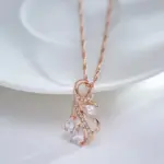 Kinel-collar con colgante grande para mujer, Color oro rosa 585, flores huecas a la moda, accesorios de circón Natural, joyería diaria 3