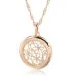 Kinel-collar bohemio de lujo para mujer, Color oro rosa 585, colgante de flor de Metal brillante, joyería fina diaria de alta calidad, novedad de 2022 6