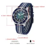 CADISEN Deep Explorer 2025 nuevo reloj mecánico automático hombre correa de lona reloj de pulsera MIYOTA relojes luminosos de lujo impermeables 5