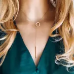 Kinel, collar con colgante brillante a la moda novedosa para mujer, colgante Simple de Color oro rosa 585, joyería fina diaria de alta calidad 4