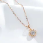 Kinel-collar con colgante de flor de cristal para mujer, Color oro rosa 585, accesorios de circón Natural, joyería fina diaria creativa 6