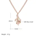 Kinel-collar con colgante nupcial étnico de flor única para mujer, moda 585, Color oro rosa, joyería fina diaria de alta calidad 2