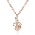 Kinel-collar con colgante nupcial étnico de flor única para mujer, moda 585, Color oro rosa, joyería fina diaria de alta calidad 6