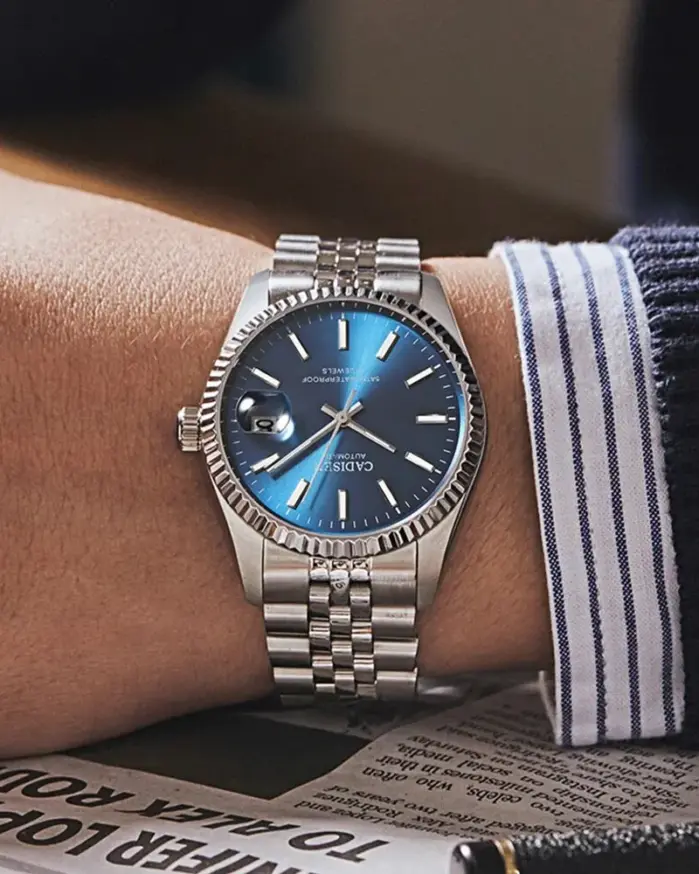 Reloj Mecánico CADISEN para hombre, reloj automático de lujo de marca superior, reloj de negocios de acero inoxidable resistente al agua, reloj Masculino 2