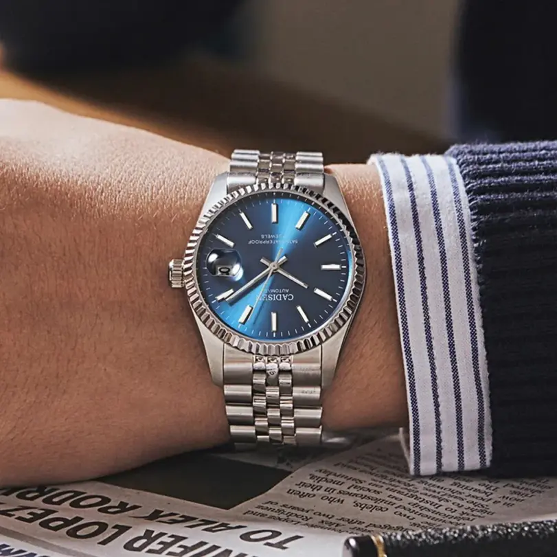 Reloj Mecánico CADISEN para hombre, reloj automático de lujo de marca superior, reloj de negocios de acero inoxidable resistente al agua, reloj Masculino 2