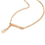 Kinel-collar con colgante cuadrado de circón Natural para mujer, joyería fina diaria de alta calidad, Color oro rosa, 585 5