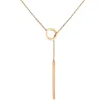 Kinel, collar con colgante brillante a la moda novedosa para mujer, colgante Simple de Color oro rosa 585, joyería fina diaria de alta calidad 6