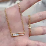 Kinel-collar con colgante geométrico para mujer, Color oro rosa 585, circonita Natural brillante, inusual, creativo, diario, regalo de joyería fina 4