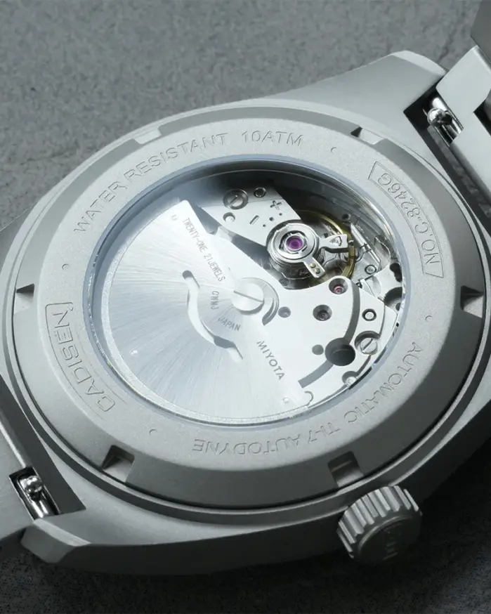 CADISEN TI-7 AUTODYNE Reloj de pulsera de acero y titanio, reloj mecánico automático para hombre, reloj de pulsera MIYOTA 8215, relojes resistentes al agua hasta 100M 2