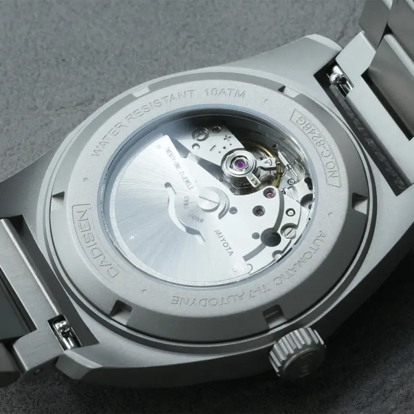 CADISEN TI-7 AUTODYNE Reloj de pulsera de acero y titanio, reloj mecánico automático para hombre, reloj de pulsera MIYOTA 8215, relojes resistentes al agua hasta 100M 2