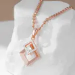 Kinel moda novedosa 585 collar con colgante de mezcla de colores oro rosa y plata para mujer accesorios de circón Natural brillante joyería fina diaria 4