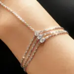KNOBSPIN-Pulseras de dedo de moissanita para mujer, pulsera de moissanita de Color D de 3mm con certificado GRA, joyería de mano, cadena fina de plata 925 3