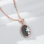 Kinel-collar con colgante de flor de piedra negra para mujer, moda 585, mezcla de colores de oro rosa y plata, joyería fina diaria de alta calidad 4