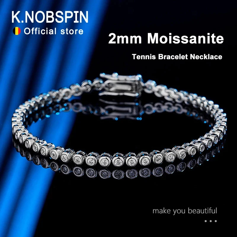 pulsera de tenis de moissanita de 2mm para mujer y hombre, cadena de Hip Hop con plata de ley 100% GRA, pulsera chapada en oro blanco de 18k 1 pulsera de tenis de moissanita de 2mm para mujer y hombre, cadena de Hip Hop con plata de ley 100% GRA, pulsera chapada en oro blanco de 18k 1