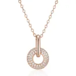 Kinel-collar con colgante de circón Natural, diseño innovador, moda 585, Color oro rosa, regalo romántico, joyería fina diaria para mujer 6