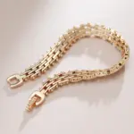 Kinel moda 585 pulsera de eslabones únicos de oro rosa para mujer pulseras finas de circón Natural de lujo para uso diario joyería de boda étnica 4