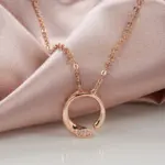 KineL-collar con colgante de circón Natural para mujer, joyería fina diaria de alta calidad, Simple, a la moda, 585 5