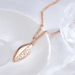 Kinel-collar con colgante grande de flor de Metal brillante para mujer, mezcla de colores de oro rosa y plata 585, joyería Vintage fina para uso diario 5