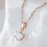 Kinel, moda novedosa, collar con colgante redondo de Color oro rosa 585, accesorios de circón Natural blanco brillante para mujer, joyería fina diaria 3